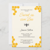 Zoet als kan Bee Schattige Geel Honingraat Baby sh Kaart (Voorkant)