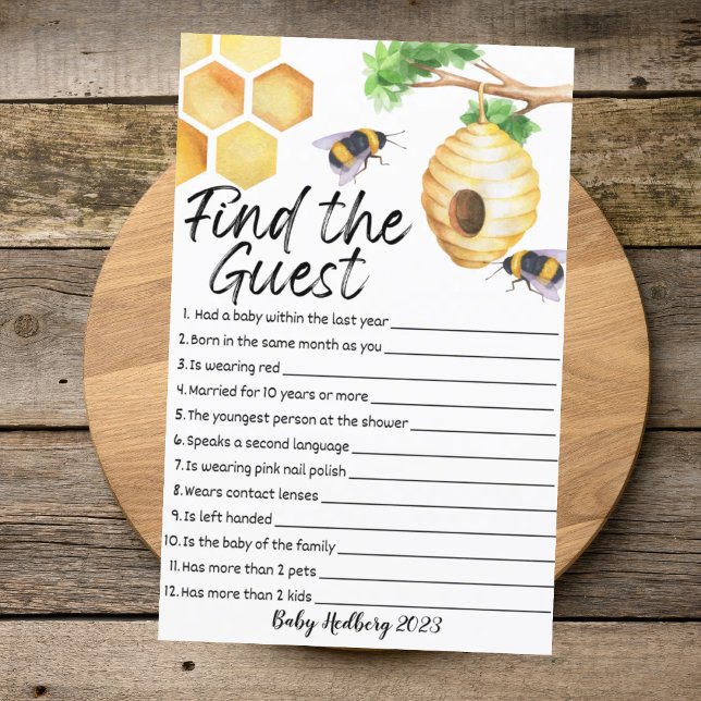 Zoet als kan Bee Vind het Gast Game-baby shower (Creator heeft geüpload)