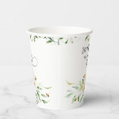 Zoet als kan Bee Waterverf Floral Papieren Bekers (Rechts)