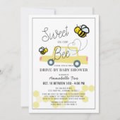 Zoet als kan Bee White Drive-by Baby shower Kaart (Voorkant)