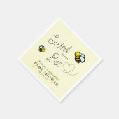 Zoet als kan bijen honing bijen geel baby douche servet (Hoek)