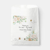 Zoet als kan bloemige honingraten bijen baby showe bedankzakje (Voorkant)
