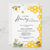 Zoet als kan een beetje honing baby shower zijn kaart (Voorkant)