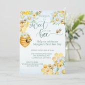 Zoet als kan eerste bijendag honingbij kaart (Staand voorkant)