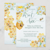 Zoet als kan eerste bijendag honingbij kaart (Voorkant / Achterkant)