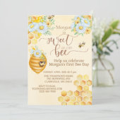 Zoet als kan eerste bijendag honingbij kaart (Staand voorkant)