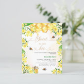 Zoet als kan geel bloemigen budget Baby shower (Staand voorkant)