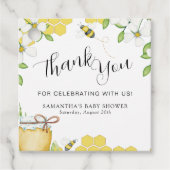 Zoet als kan honing Baby shower Dank u Bedankjes Labels (Voorkant)