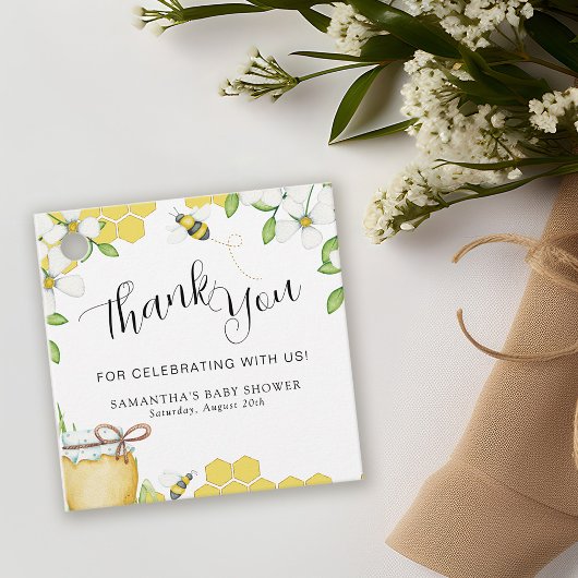 Zoet als kan honing Baby shower Dank u Bedankjes Labels