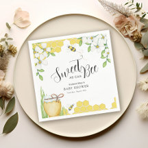 Zoet als kan honing Baby shower papier servet
