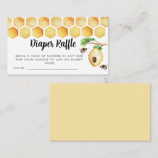 Zoet als kan luier loterij tickets informatiekaartje (Voorkant / Achterkant)