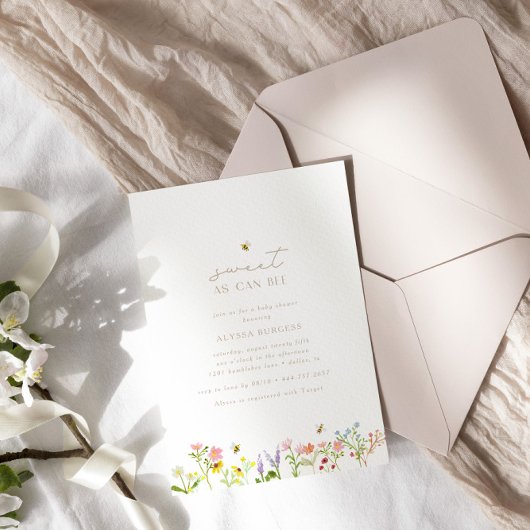 Zoet als kan modern minimaal Baby shower zijn Kaart