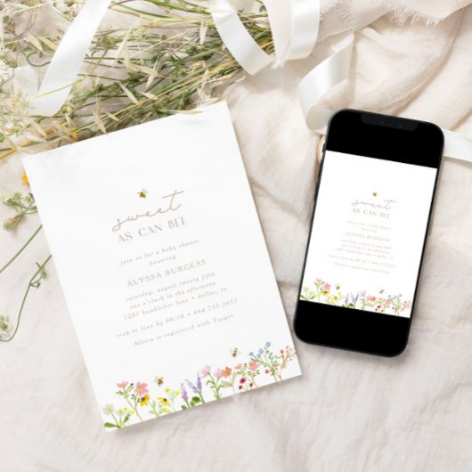 Zoet als kan modern minimaal Baby shower zijn Kaart