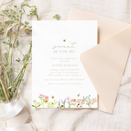 Zoet als kan modern minimaal Baby shower zijn Kaart