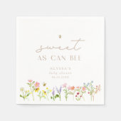 Zoet als kan modern minimaal Baby shower zijn Servet (Voorkant)