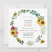 Zoet als kan roze zonnebloem verjaardag zijn kaart (Voorkant)