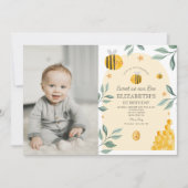 Zoet als kan worden 1e Verjaardag Uitnodiging (Voorkant)