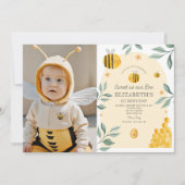 Zoet als kan worden 1e Verjaardag Uitnodiging (Voorkant)