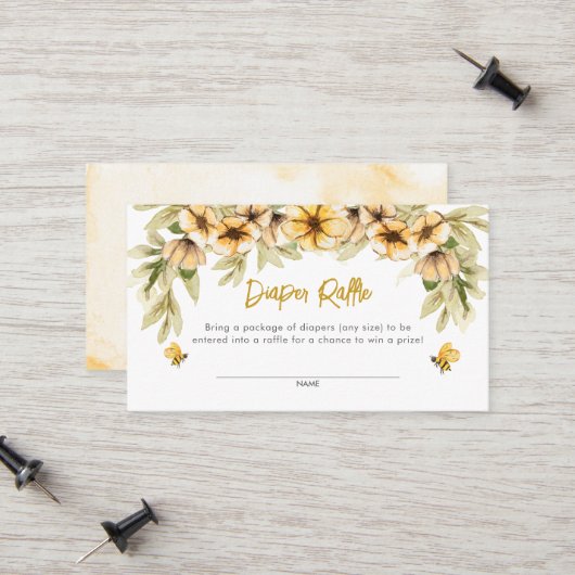 Zoet als kan worden Baby luier Raffle Kaart Contactkaartje (Voorkant / Achterkant in situ)