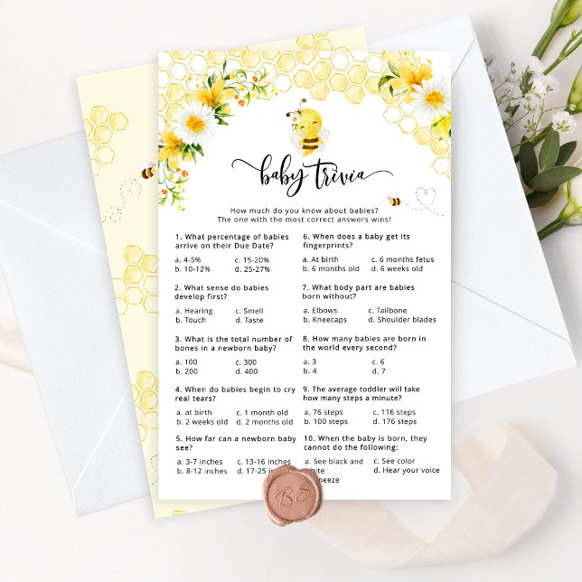 Zoet als kan worden baby trivia baby shower spel (Creator heeft geüpload)