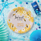Zoet als kan worden Bumble Bee Baby shower Party Papieren Bordje (Feest)
