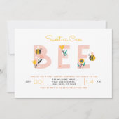 Zoet als kan worden citeren Baby shower uitnodigin Kaart (Voorkant)