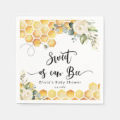 Zoet als kan worden hommel baby shower servet (Voorkant)