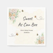 Zoet als kan worden hommel bijen baby shower serve servet (Voorkant)