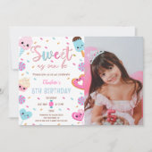 Zoet als kan worden Snoep Cupcake Donut PhotoBirth Kaart (Voorkant)