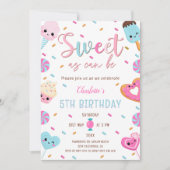 Zoet als kan worden Snoep Cupcake Donut Verjaardag Kaart (Voorkant)