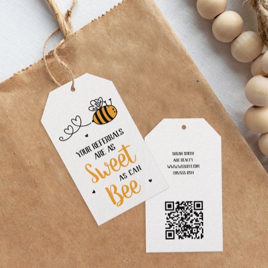 Zoet als kan worden verwijzing cadeaulabel