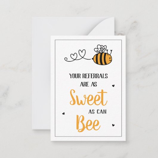 Zoet als kan worden verwijzing notitiekaartje (Voorkant)