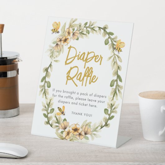 Zoet als kan zijn Baby luier Raffle Reclamebord Met Voetstuk (Insitu)