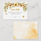 Zoet als kan zijn Baby shower luier Raffle Informatiekaartje (Voorkant / Achterkant)