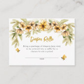 Zoet als kan zijn Baby shower luier Raffle Informatiekaartje (Voorkant)