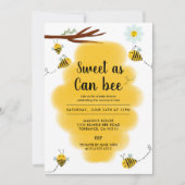 Zoet als kan zijn Bumble Bee Baby shower Kaart (Voorkant)