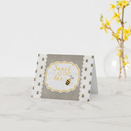 Zoet als kan zijn dank u kaarten (Gele Bloem)