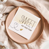 Zoet als kan zijn hommel Baby shower servetten