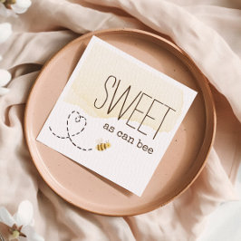 Zoet als kan zijn hommel Baby shower servetten