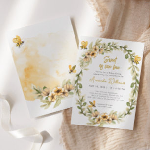 Zoet als kan zijn Waterverf Baby shower Kaart