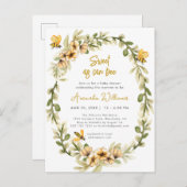 Zoet als kan zijn Waterverf Baby shower Uitnodiging Briefkaart (Voorkant / Achterkant)