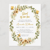 Zoet als kan zijn Waterverf Baby shower Uitnodiging Briefkaart (Voorkant)