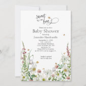 Zoet als kan zijn wilde bloem bloemenBaby shower Kaart