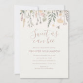 Zoet als kan zijn Wildflower Baby shower Kaart (Voorkant)