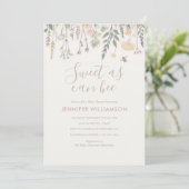 Zoet als kan zijn Wildflower Baby shower Kaart (Staand voorkant)