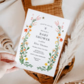 Zoet als kan zijn Wildflower Garden Baby shower Kaart