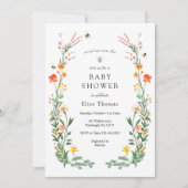 Zoet als kan zijn Wildflower Garden Baby shower Kaart (Voorkant)