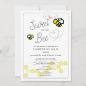 Zoet als kan zijn wit Baby shower per post Kaart (Voorkant)