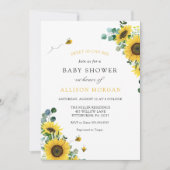 Zoet als kan zijn zonnebloem Baby shower Kaart (Voorkant)