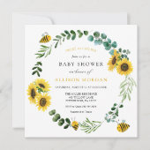 Zoet als kan zijn zonnebloem Baby shower Kaart (Voorkant)